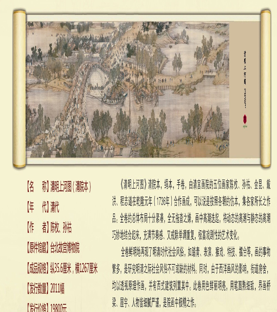 中國傳世國寶書畫精品-清明上河圖（仇英本）